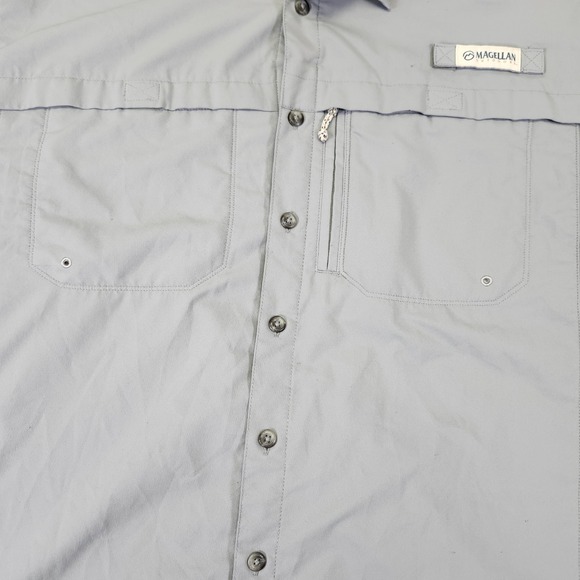 Magellan‎ Outdoors Fishing Shirt Vented Short Sleeve Gray 2XL - Picture 3 of 8